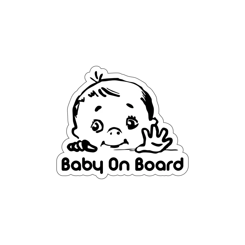 Baby on board, autocolant, dimensiune 90x90 mm, model 026